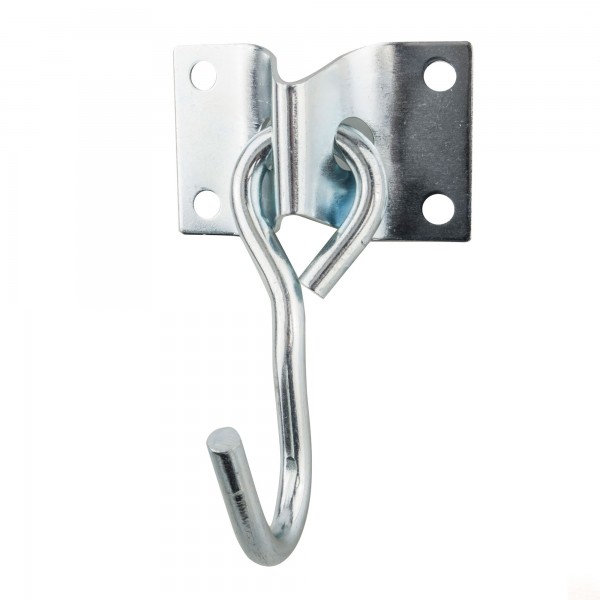 Gancho c/base rectangular 70x45mm. zinc.