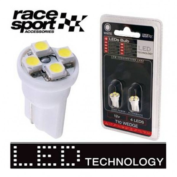 Bombilla 4 leds t10 12v