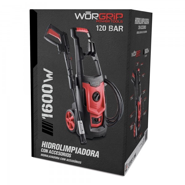 Hidrolimpiadora worgrip 1600w. 120 bar.