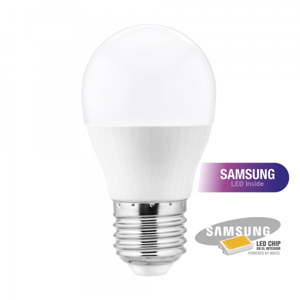 Bomb.led samsung esferica  e27 5w.fria (caja de 10 unidades)