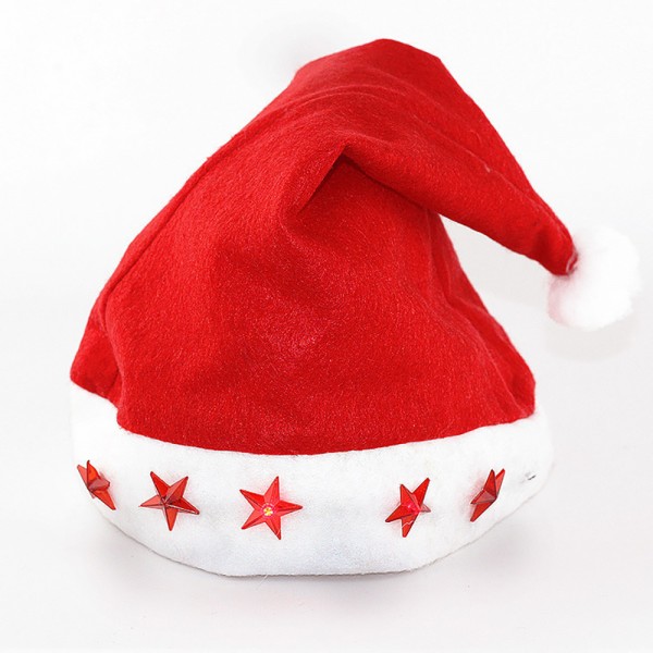 Gorro de navidad con luces led 30 x 40 cm
