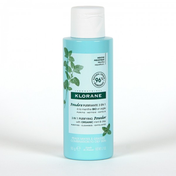 Klorane Polvo Purificante 3 en 1 a La Menta Bio 