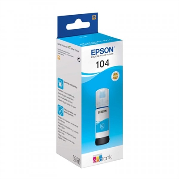 Epson botella tinta ecotank 104 cyan