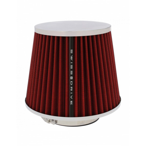 Filtro de Aire Cerrado Universal para Coche Incluye 4 Adaptadores 60mm 65mm 70mm 77mm Color Rojo