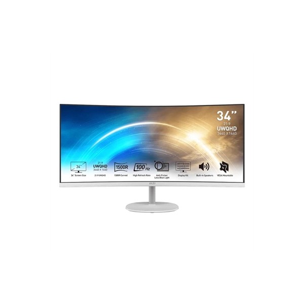 Msi mp341cqw monitor34" uwqhd vga hdmi mm curv