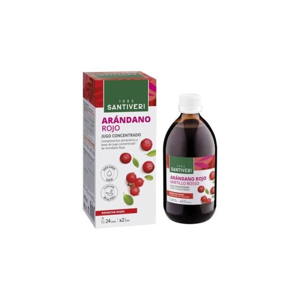 Arandano Rojo Cranberry Jugo Concentrado Santiveri 490 ml