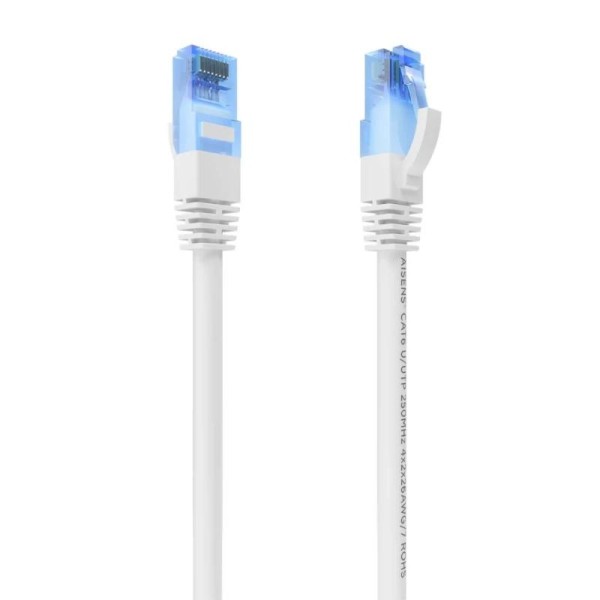 Aisens cable rj45 cat.6 utp awg26 cca blanco 0.5