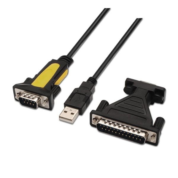 Nanocable adaptador usb a serie  db9m/25h
