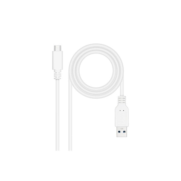 Nanocable cable usb 3.1 gen2 usb-c/a 1 m blanco