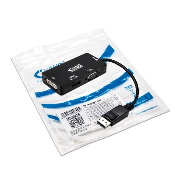 Nanocable conversor displayport  a vga/dvi/hdmi