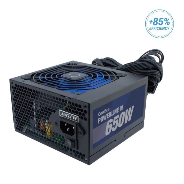 Coolbox fuente alim. atx powerline3 650w 85%efi