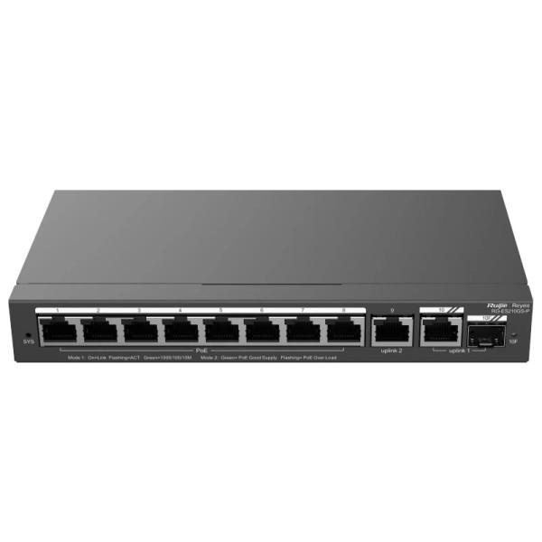 Reyee rg-es210gs-p switch 8xg 2xupl 1xsfp c poe 12