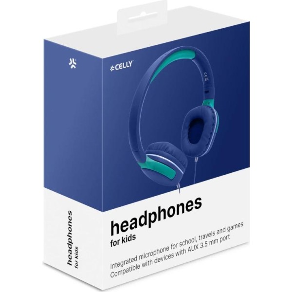 Celly auricular diadema niños azul