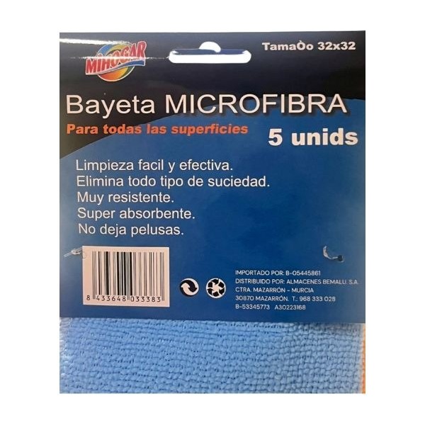 Mihogar bayetas Microfibra 5 unidades