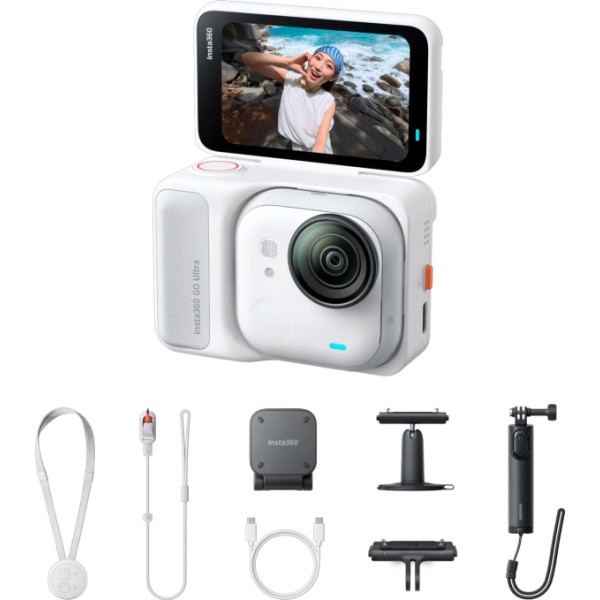 Insta360 go ultra creator bundle art white / videocámara deportiva 4k